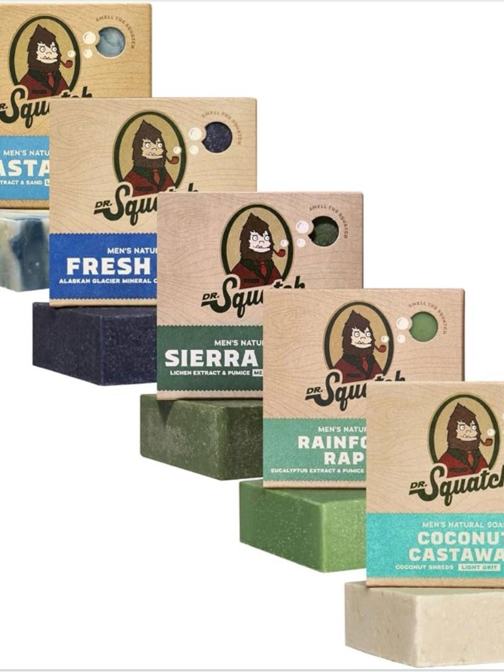 Dr. Squatch Men's Natural Soap 10 Bar Variety Pack